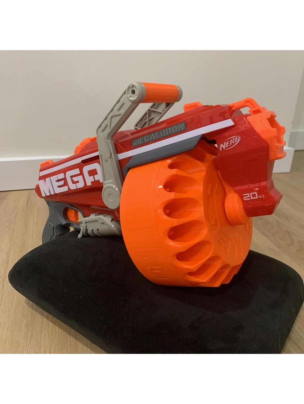 NERF N-Strike Megalodon Mega Blaster w/ 20 Round Drum Tested No Darts - Picture 2 of 8